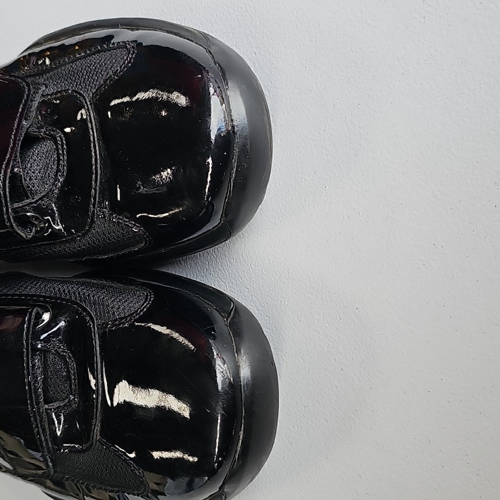 Black Mens Shoes with Velcro Straps - Picture 3 of 7
